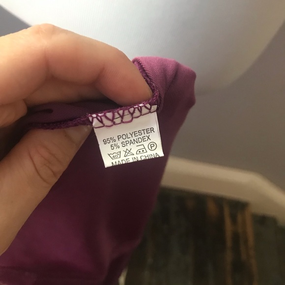 Purple dress with antique bronze appliqués - Picture 5 of 8